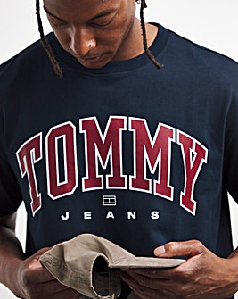 Tommy Jeans Arch Varsity Logo T-shirt Navy