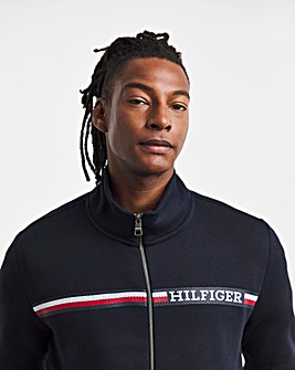 Tommy Hilfiger Full Zip Striped Sweatshirt