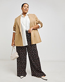 Plisse Wide Leg Trouser