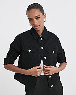 Black Ultimate Stretch Denim Jacket