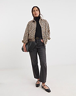 Leopard Denim Jacket