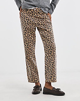 Leopard Straight Leg Jeans