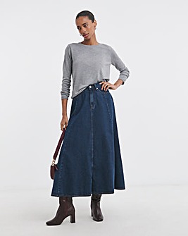 Denim Full Circle Skirt