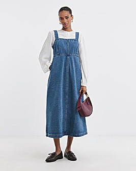 Denim Blue Apron Dress