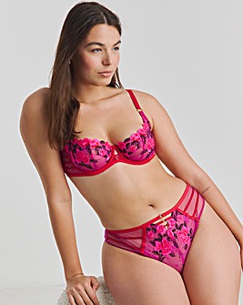 Ann Summers Everlasting Love DD+ Balcony Wired Bra Pink/Red