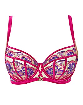 Ann Summers Passion DD+ Non Pad Balcony Wired Bra Bright Pink