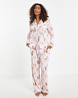 Chelsea Peers Jersey Alpaca Print Pyjama Set