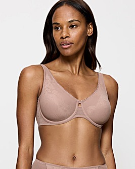 Triumph Wild Rose Sensation Minimiser Wired Bra Choc Mousse