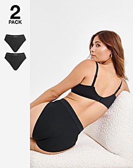 Sloggi 2Pack Cotton Double Comfort Tai Knicker Black