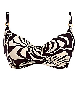 Fantasie Aruba Nights Full Cup Wired Bikini Top Black/Cream