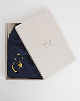 Chelsea Peers Velour Embroidered Celestial Hot Water Bottle Navy