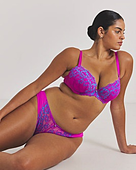 Ann Summers Sexy Lace Planet Two Tone Brazilian Pink/Blue