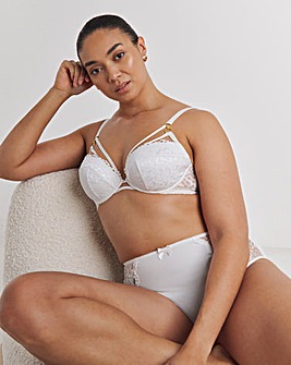 Ann Summers Lovers Lace Padded Plunge Wired Bra White