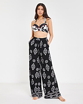 Joe Browns Print Beach Trousers Black Multi