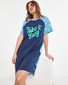 Joe Browns Jersey Take It Easy Nightie Blue