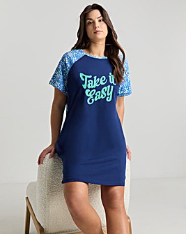 Joe Browns Jersey Take It Easy Nightie Blue