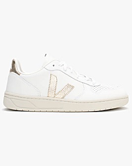 Veja V-10 Extra White Platine Leather Trainers
