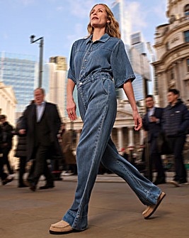 Anthology Mid Blue Lyocell Denim Jumpsuit