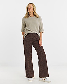 Chocolate Leopard Authentic Wide Leg Jeans