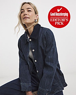 Cord Collar Denim Workwear Jacket