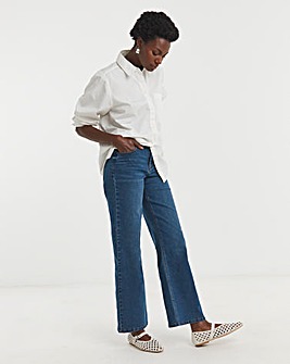 24/7 Blue Wide Leg Jeans