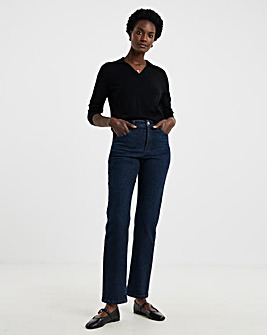 Dark Blue Magisculpt Straight Leg Jeans