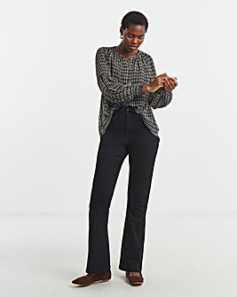 Black Cosy Bootcut Jeans