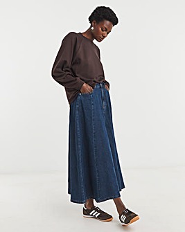 Denim Full Circle Skirt