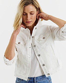 White Ultimate Stretch Denim Jacket