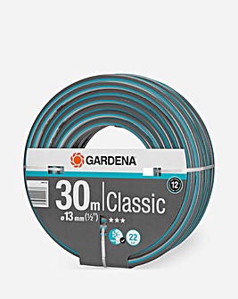 Gardena 30m Classic Hose Starter Set with Connector and Spray Gun
