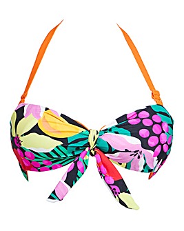 Fruit Mix and Match Bandeau Non Wired Reversible Bikini Top With Removable Tie