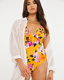 Figleaves PANAMA Soft Plunge Frill Swimsuit