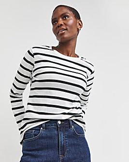 Stripe Crew Neck Long Sleeve T-Shirt