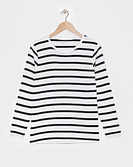 Stripe Crew Neck Long Sleeve T-Shirt