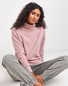 Blush Super Soft High Neck Sweatshirt