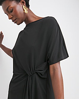 Black Twist Drape Top