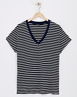 Stripe V-Neck T-Shirt