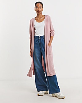 Rose Longline Pocket Cardigan