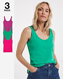 Pure Cotton 3 Pack Vests