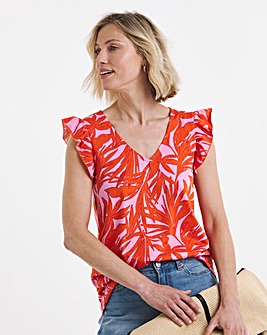 Pure Cotton The Ruffle Vest Printed