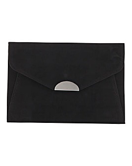 Semi Circle Hardware Black Clutch