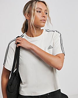 adidas 3 Stripe Crop Top