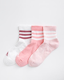 adidas Cushioned Mid Cut Socks 3pk