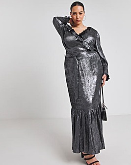 Lovedrobe Metallic Midi Dress