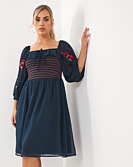 Lovedrobe Embroidered Mini Dress