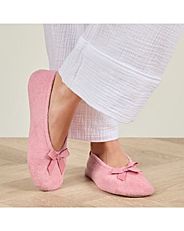 Isotoner Ladies Terry Ballerina Slippers