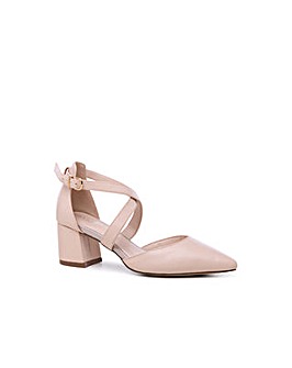 Paradox London Ffion Wide E Fit Block Heel Courts