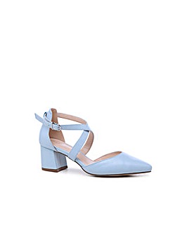 Paradox London Ffion Wide E Fit Block Heel Courts