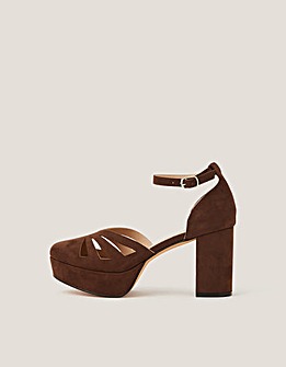 Monsoon Iris Cutwork Platform Heels