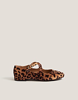 Monsoon Erin Leopard Print Ballet Flats